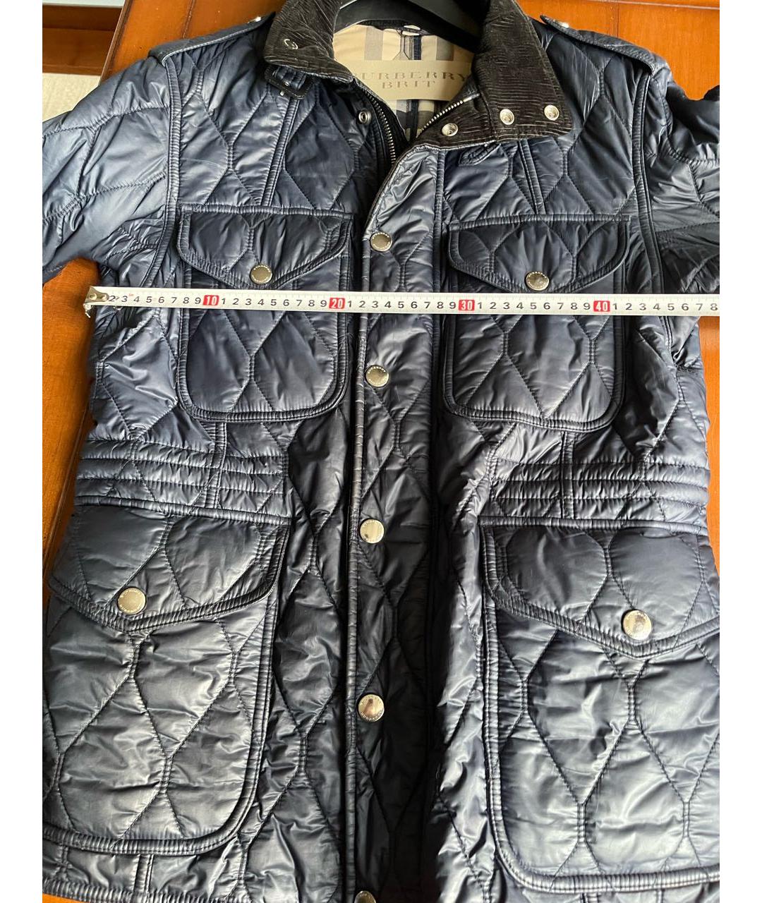 BURBERRY BRIT Темно-синяя полиэстеровая куртка, фото 7