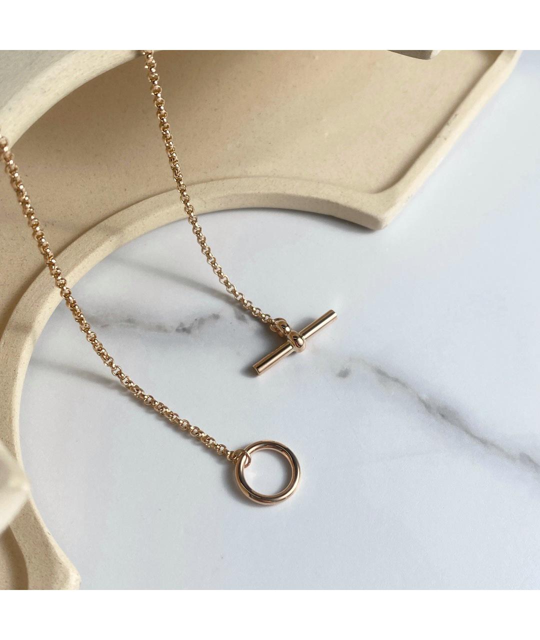 HERMES Золотое колье из розового золота, фото 4