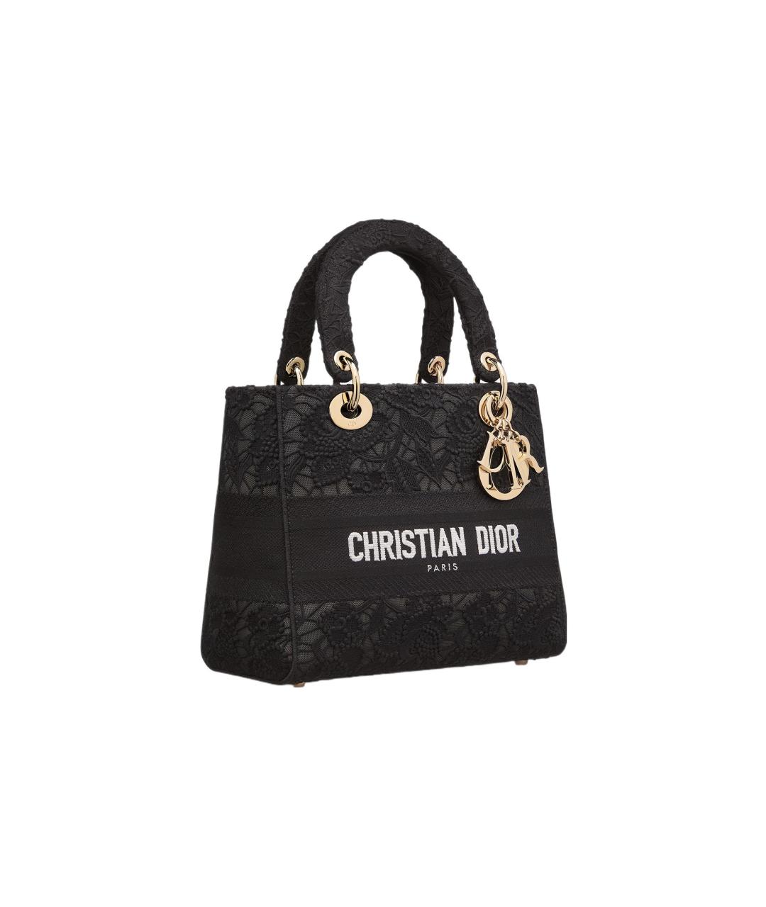CHRISTIAN DIOR Черная тканевая сумка через плечо, фото 2