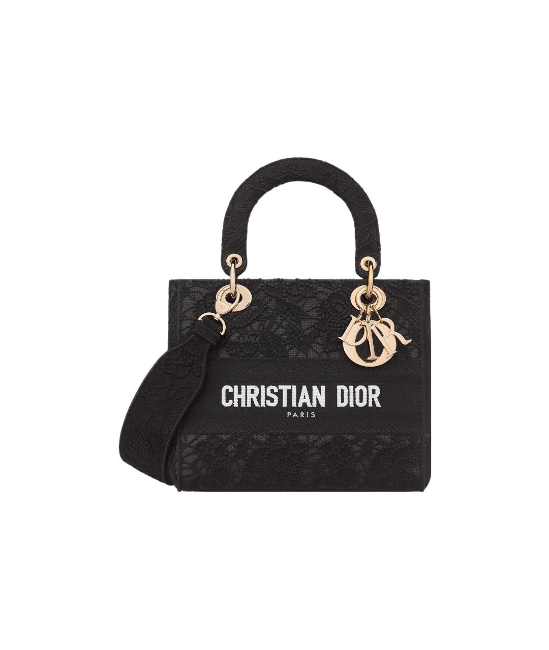 CHRISTIAN DIOR Черная тканевая сумка через плечо, фото 1
