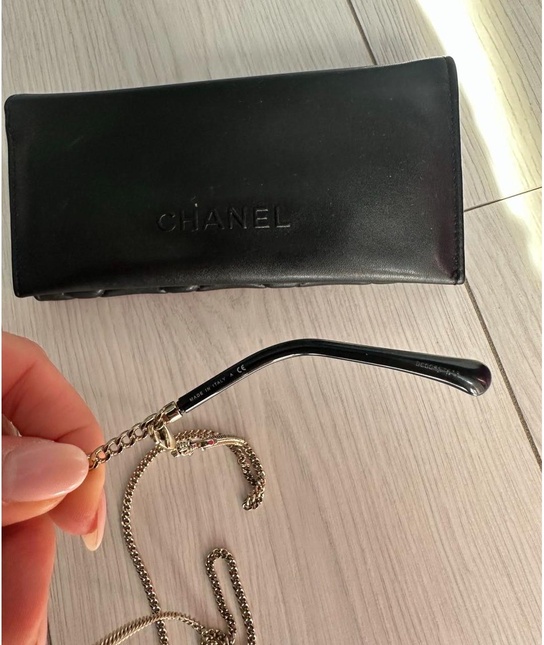 CHANEL Антрацитовые солнцезащитные очки, фото 4