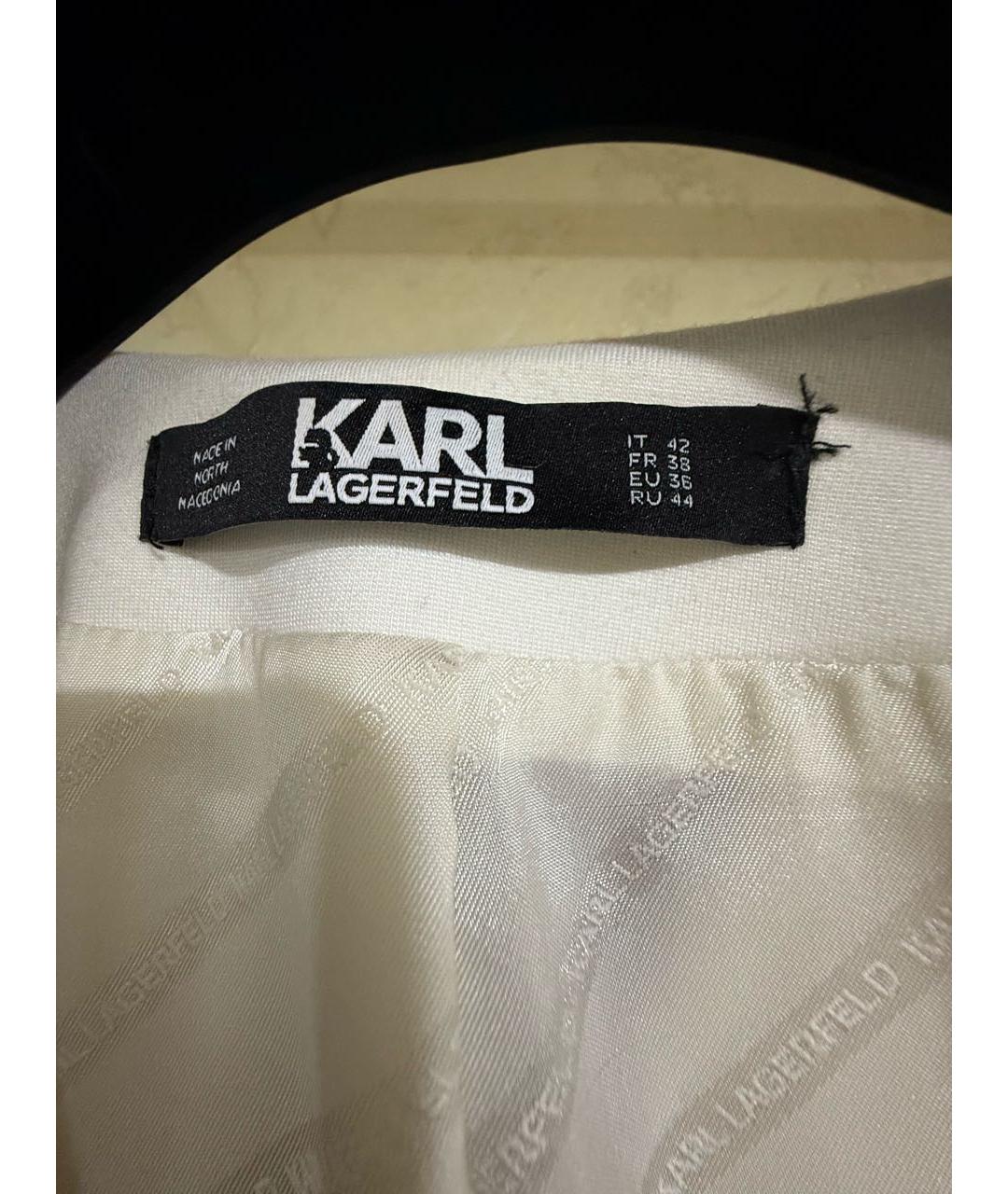 KARL LAGERFELD Белое вискозное платье, фото 4