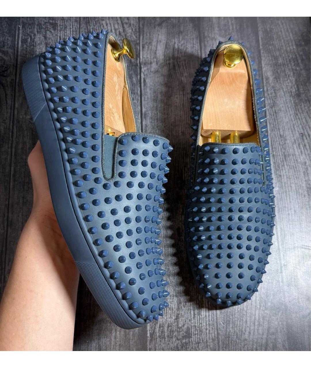 CHRISTIAN LOUBOUTIN Синие лоферы, фото 9