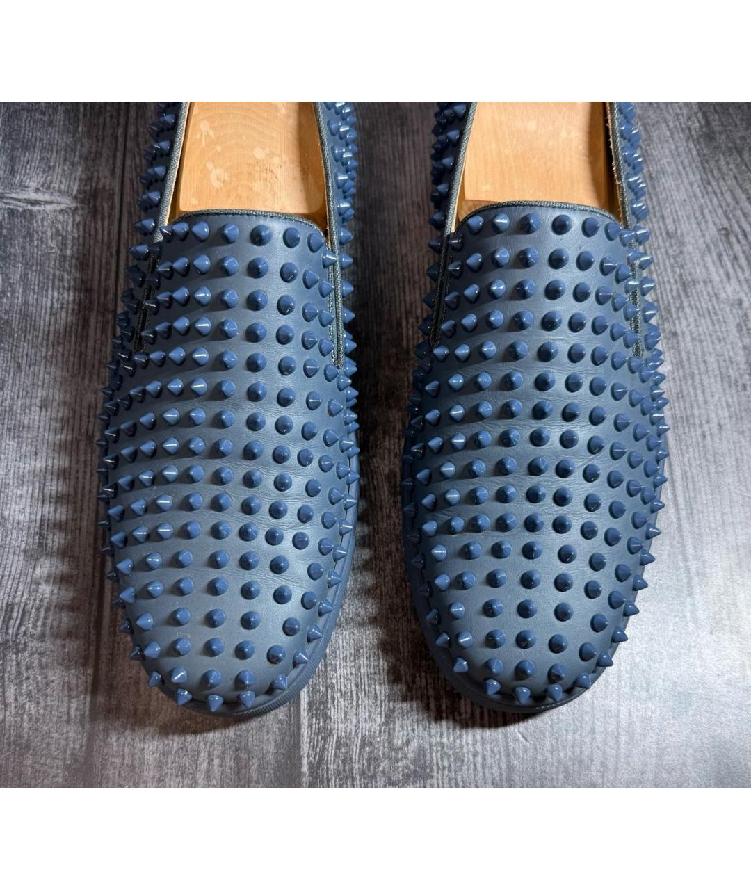 CHRISTIAN LOUBOUTIN Синие лоферы, фото 3