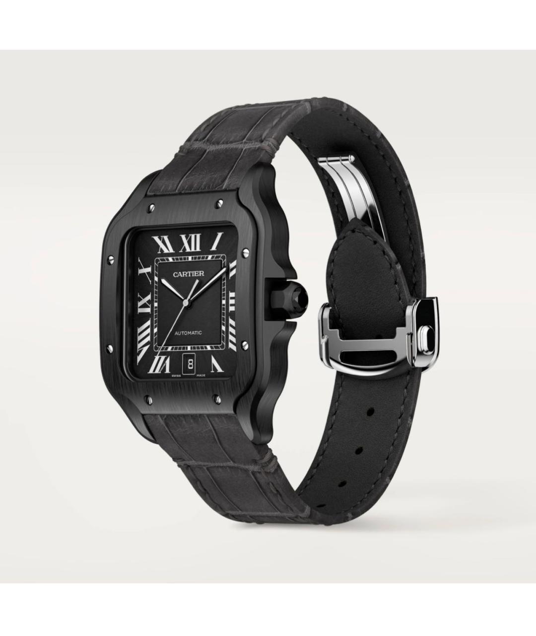CARTIER Черные часы, фото 3