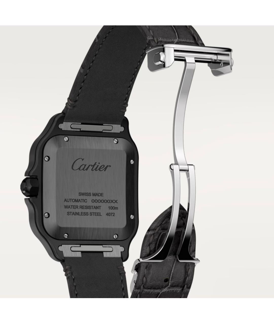 CARTIER Черные часы, фото 7