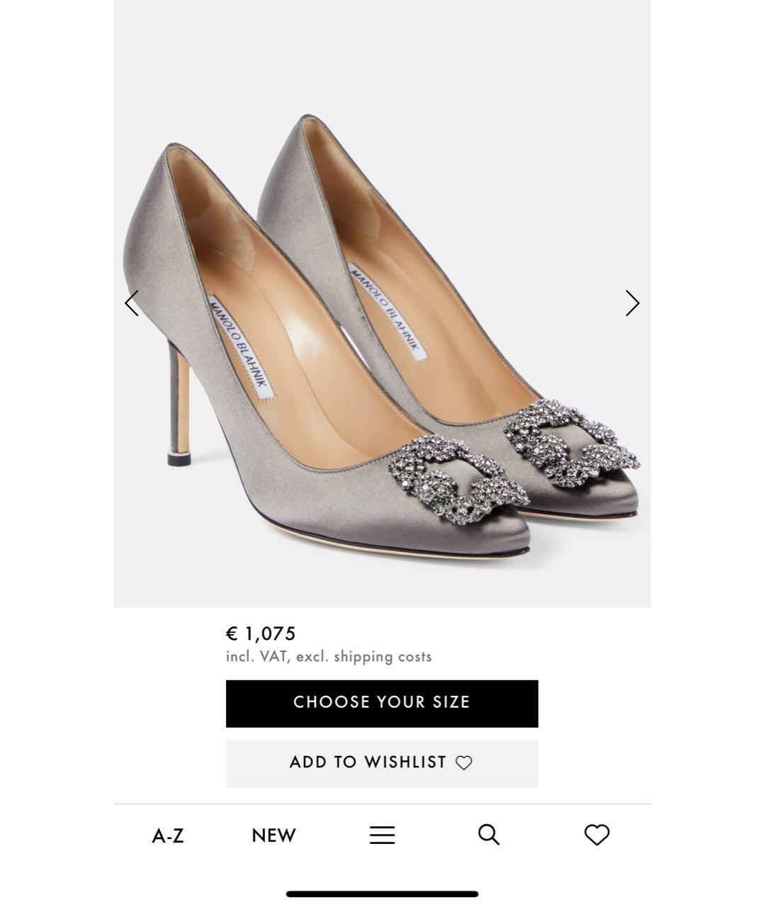 MANOLO BLAHNIK Антрацитовые текстильные туфли, фото 7