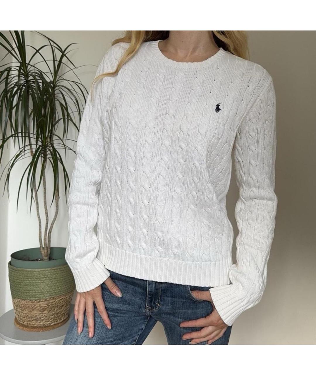 POLO RALPH LAUREN Белый хлопковый джемпер / свитер, фото 7
