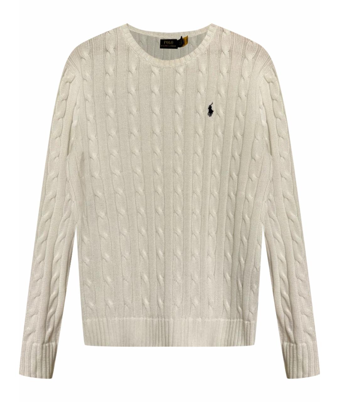 POLO RALPH LAUREN Белый хлопковый джемпер / свитер, фото 1