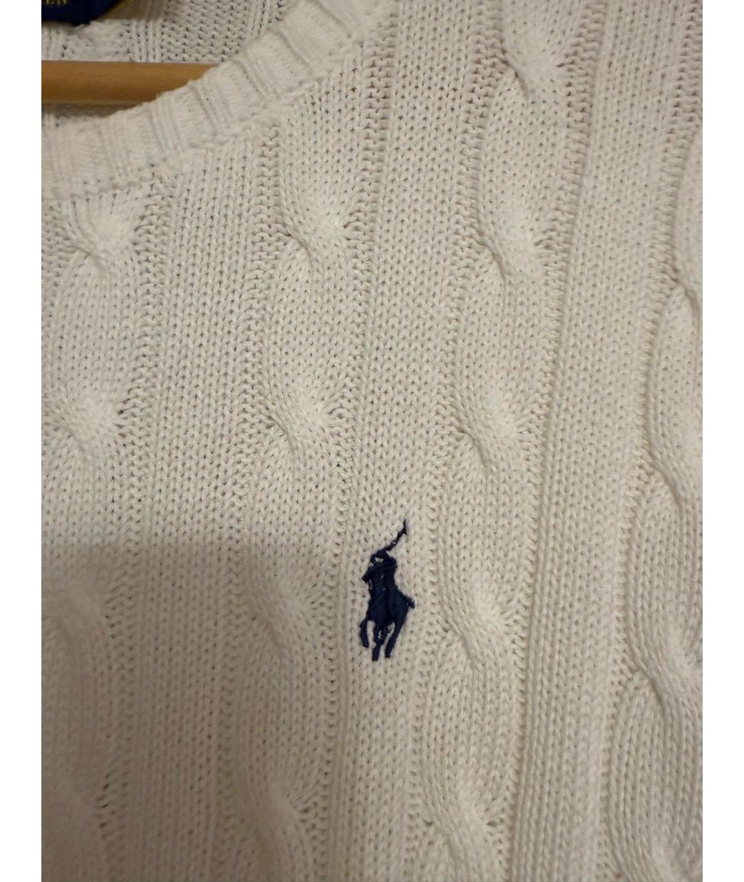 POLO RALPH LAUREN Белый хлопковый джемпер / свитер, фото 4