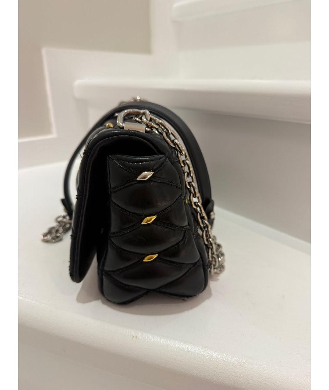 LOUIS VUITTON Черная кожаная сумка через плечо, фото 2