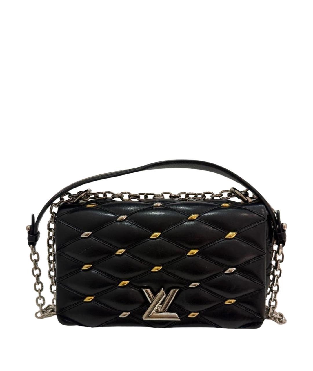 LOUIS VUITTON Черная кожаная сумка через плечо, фото 1