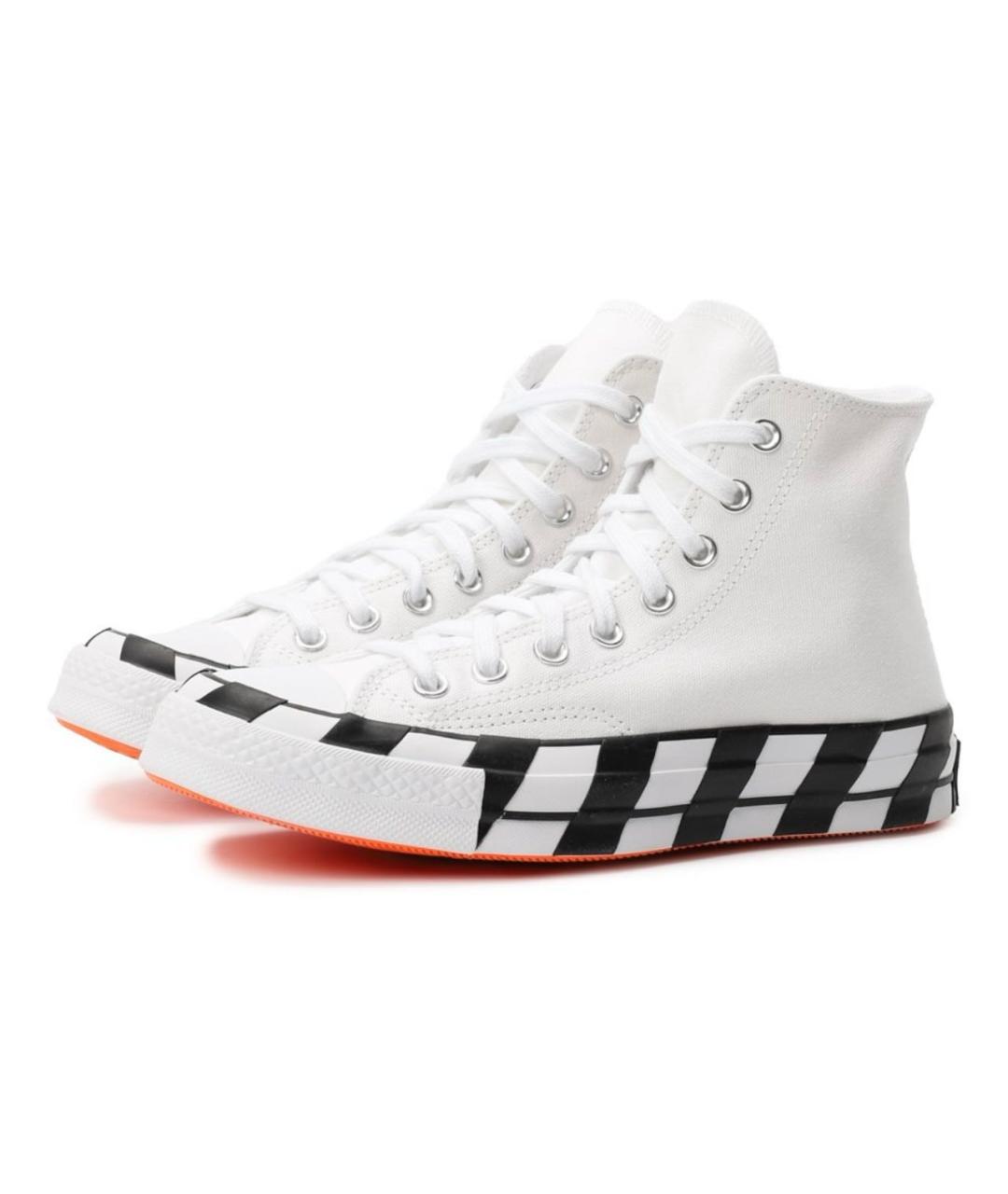 CONVERSE Белые текстильные высокие кроссовки / кеды, фото 2
