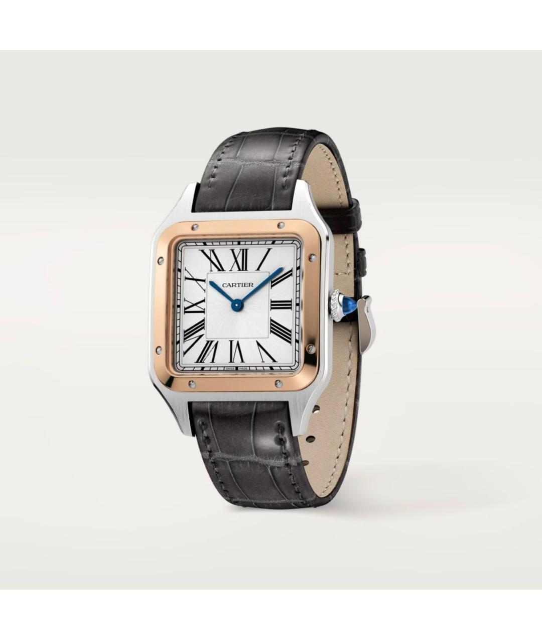 CARTIER Черные часы из розового золота, фото 2