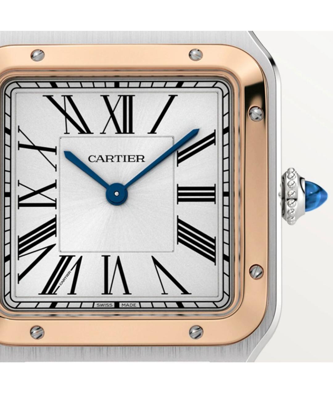 CARTIER Черные часы из розового золота, фото 6