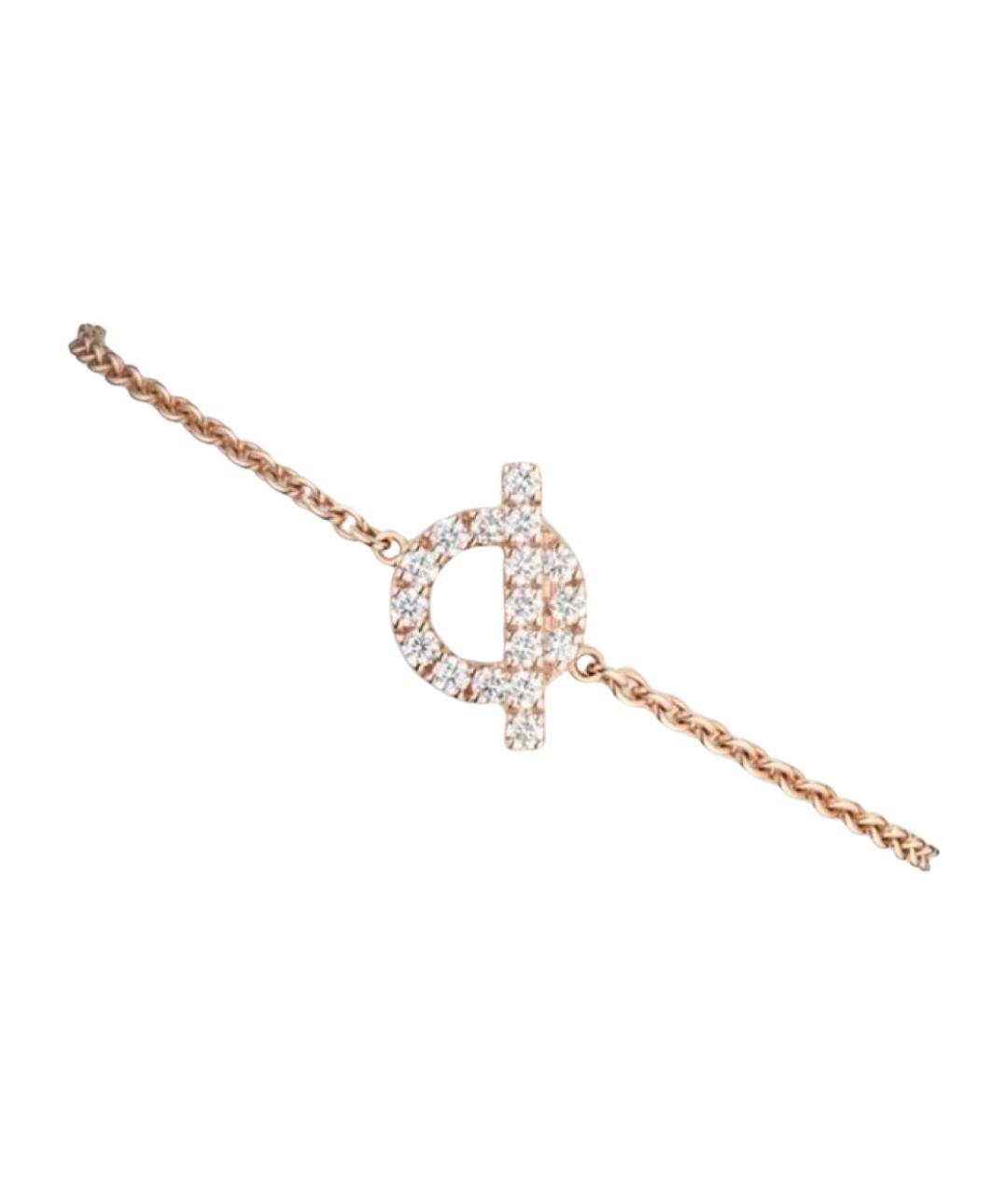 HERMES Розовый браслет из розового золота, фото 1
