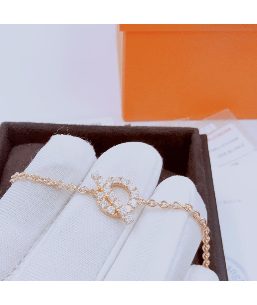 HERMES Розовый браслет из розового золота, фото 2