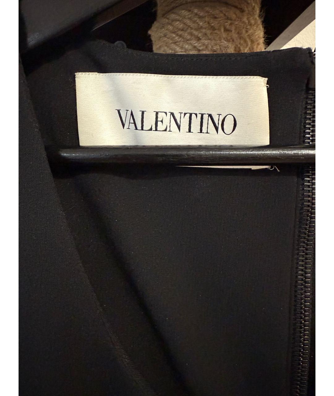 VALENTINO Черное вискозное коктейльное платье, фото 3