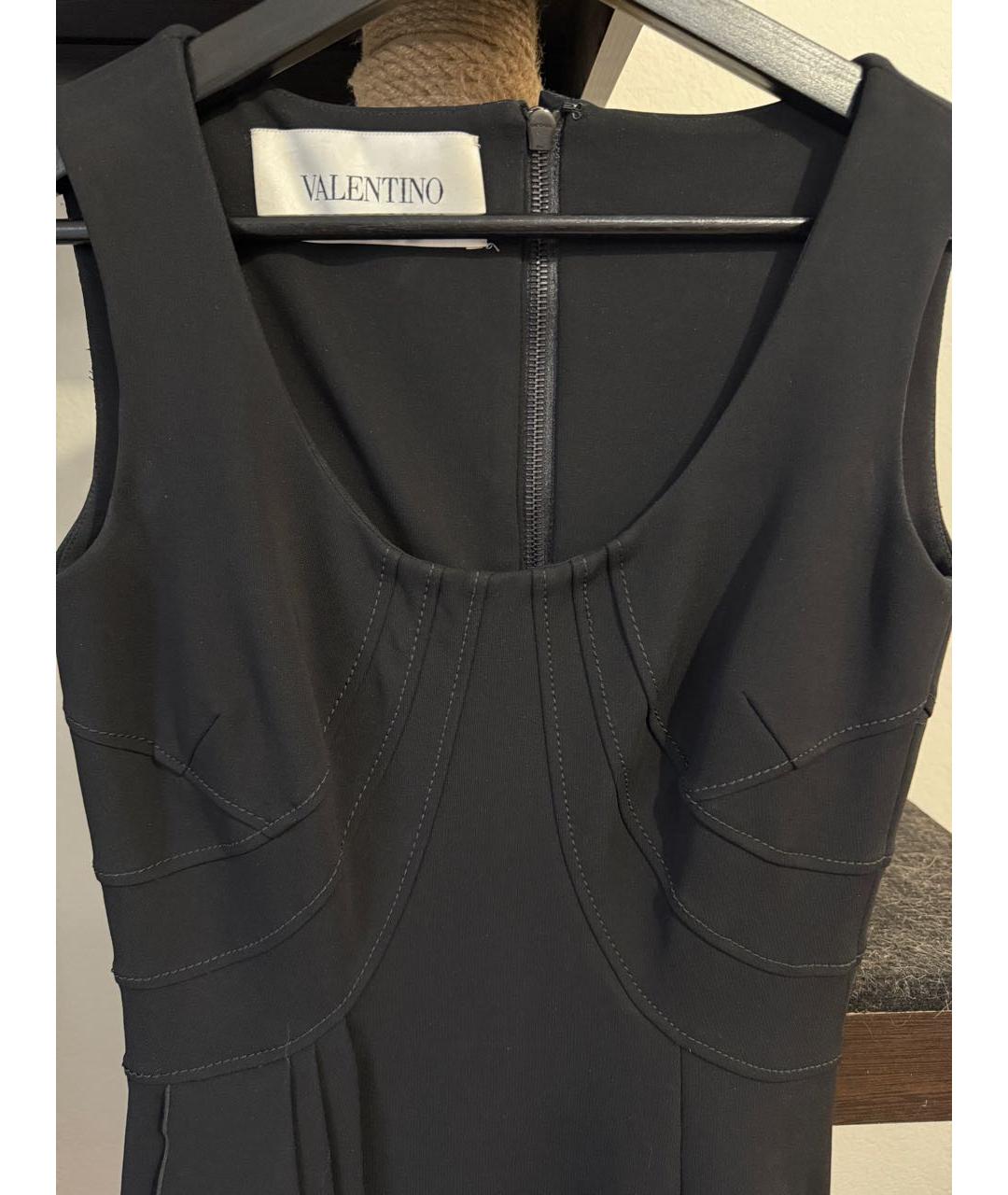 VALENTINO Черное вискозное коктейльное платье, фото 6