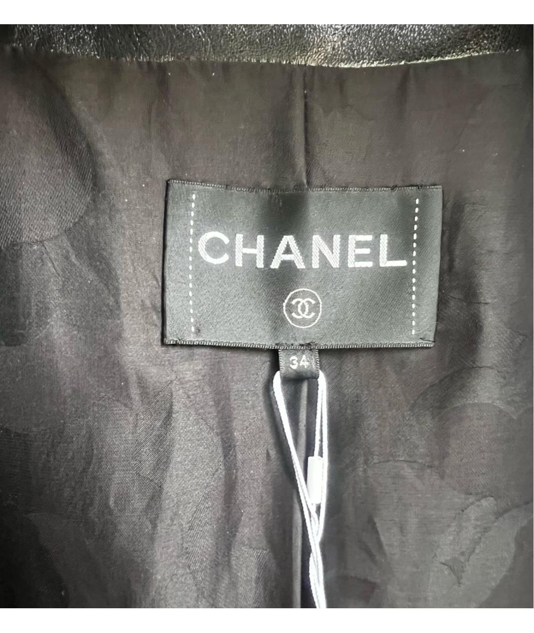 CHANEL Черная кожаная куртка, фото 7