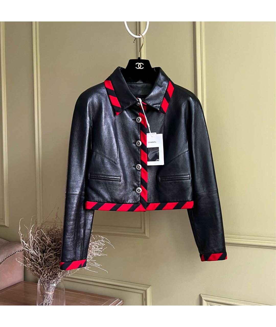 CHANEL Черная кожаная куртка, фото 9