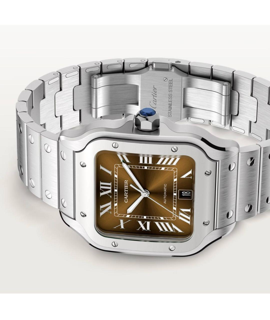 CARTIER Коричневые часы, фото 6