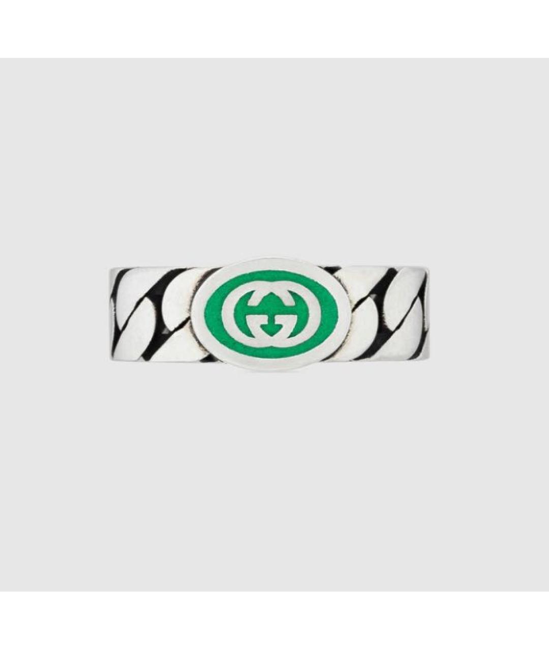 GUCCI Зеленые серебряное кольцо, фото 2