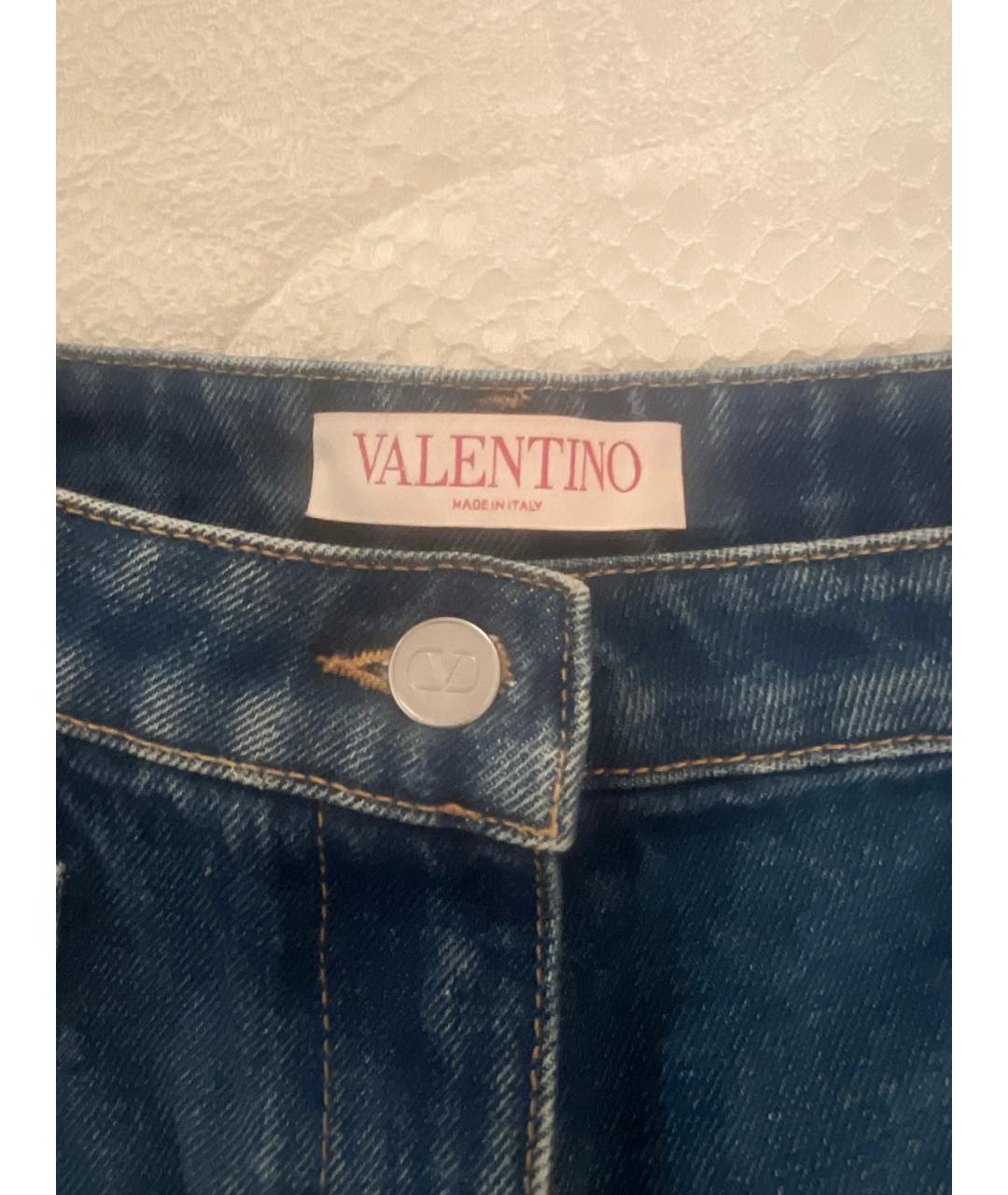 VALENTINO Темно-синие деним шорты, фото 3