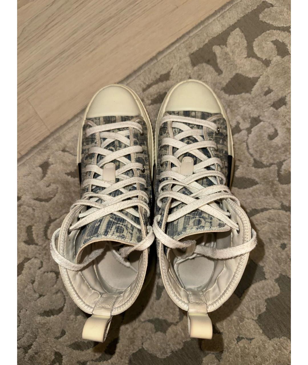 CHRISTIAN DIOR Голубые текстильные кеды, фото 3
