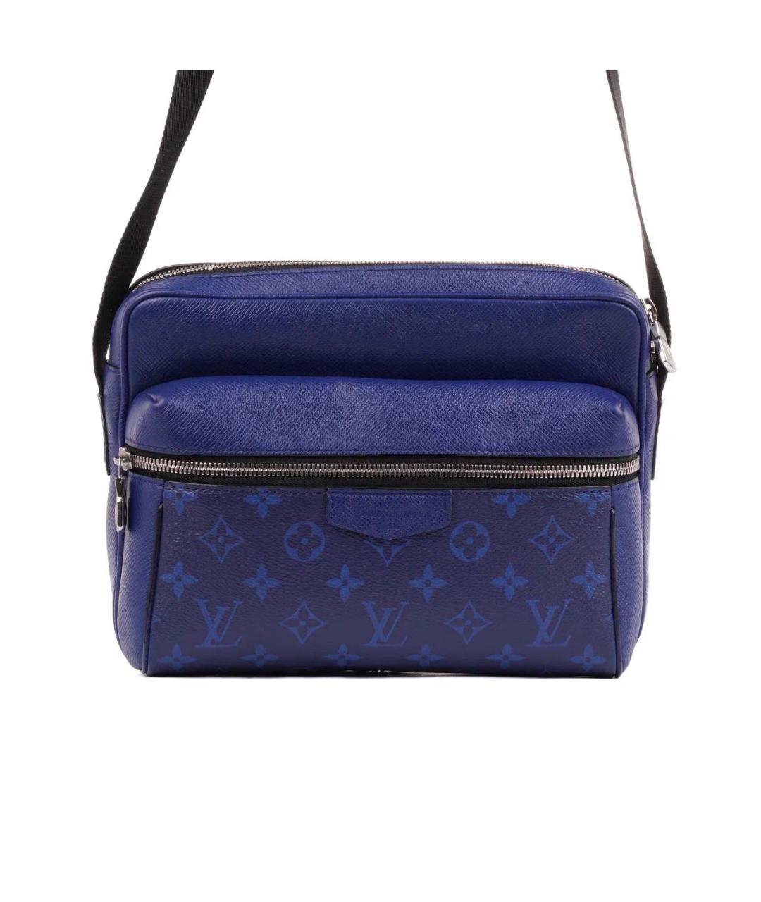 LOUIS VUITTON Синяя кожаная сумка на плечо, фото 2