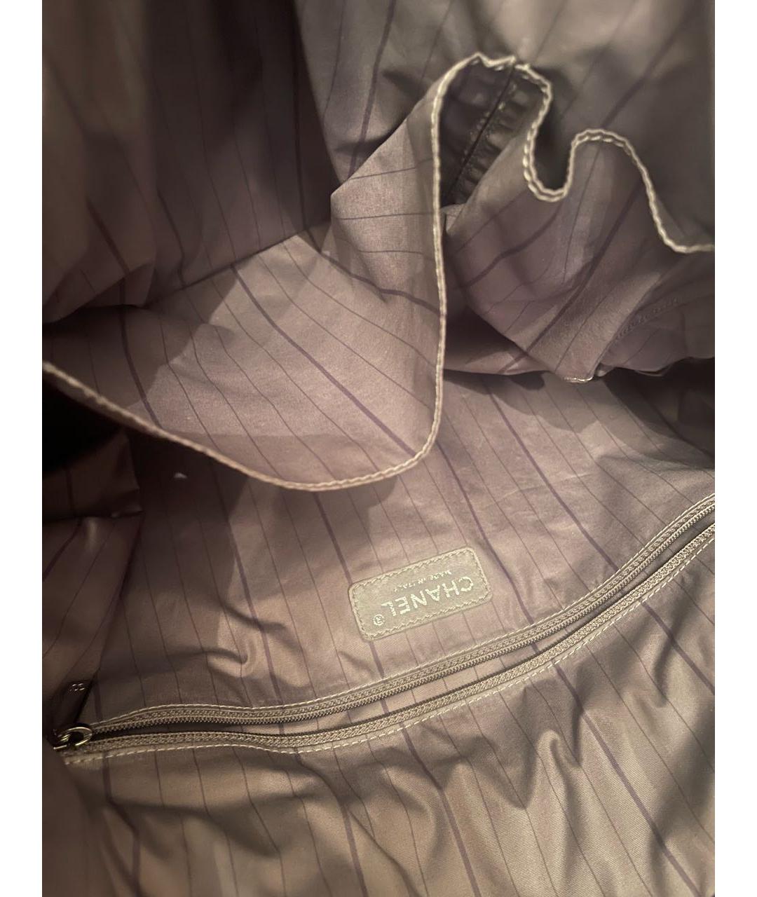 CHANEL Черная кожаная сумка тоут, фото 4