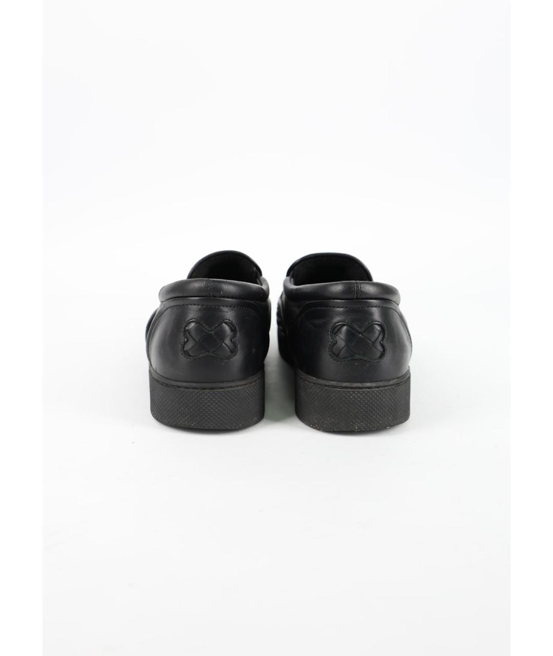 BOTTEGA VENETA Черные кожаные слипоны, фото 4