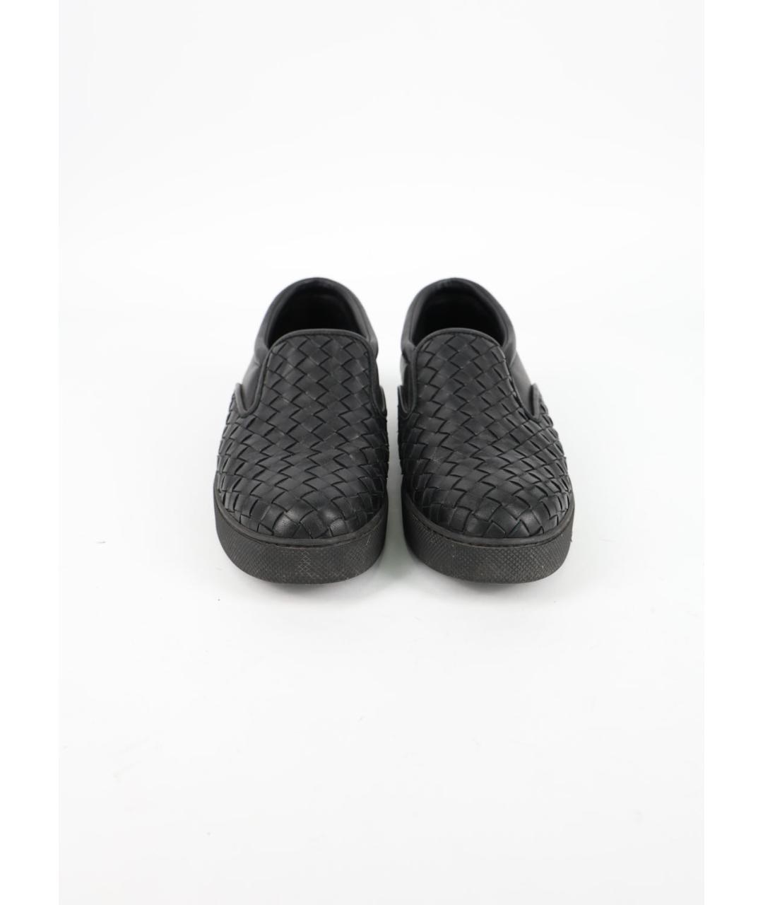 BOTTEGA VENETA Черные кожаные слипоны, фото 2