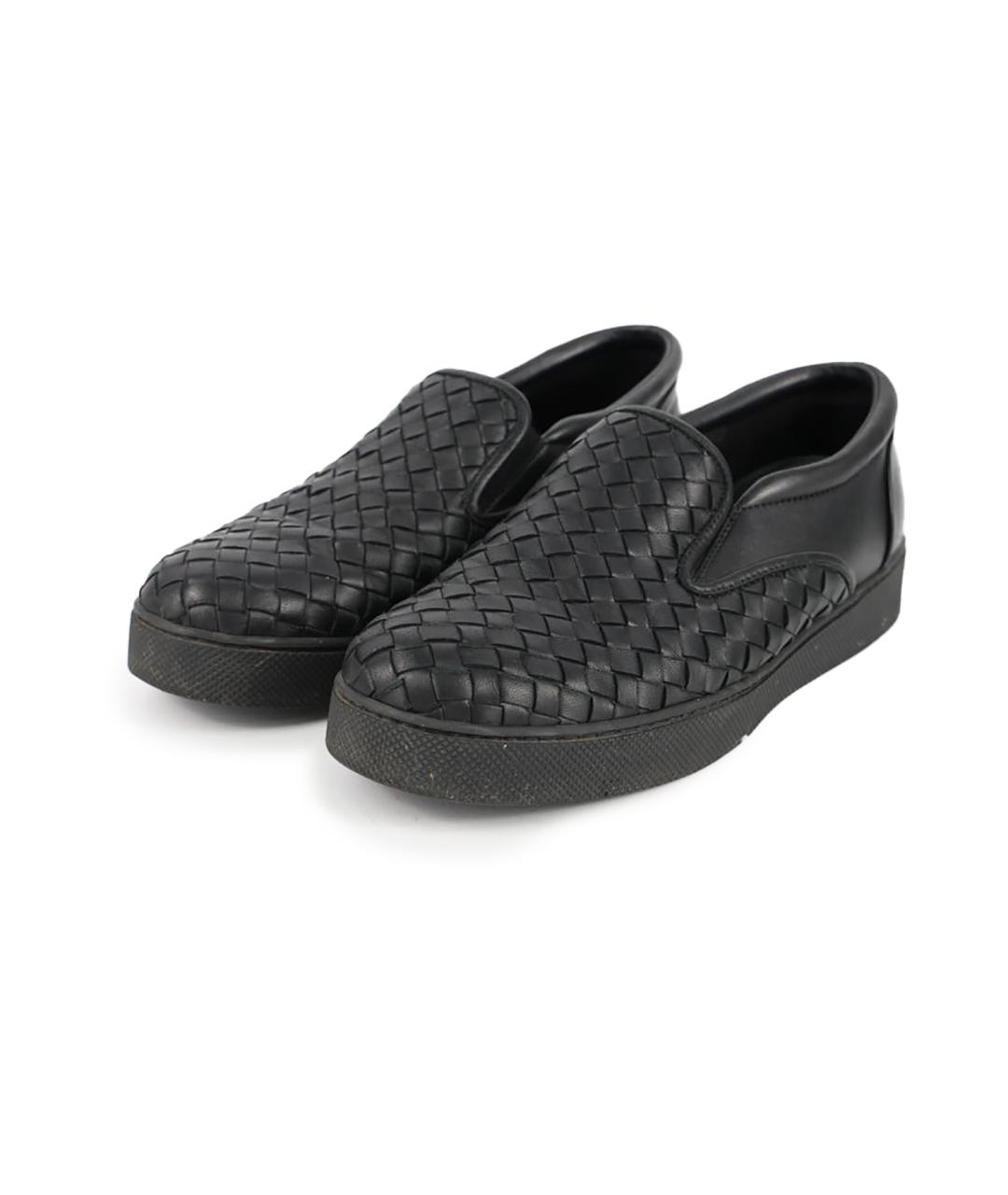 BOTTEGA VENETA Черные кожаные слипоны, фото 5