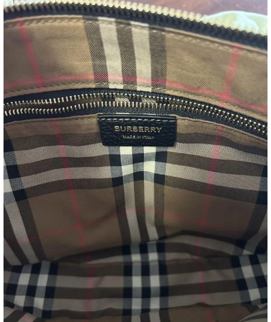 BURBERRY Черная кожаная сумка через плечо, фото 7