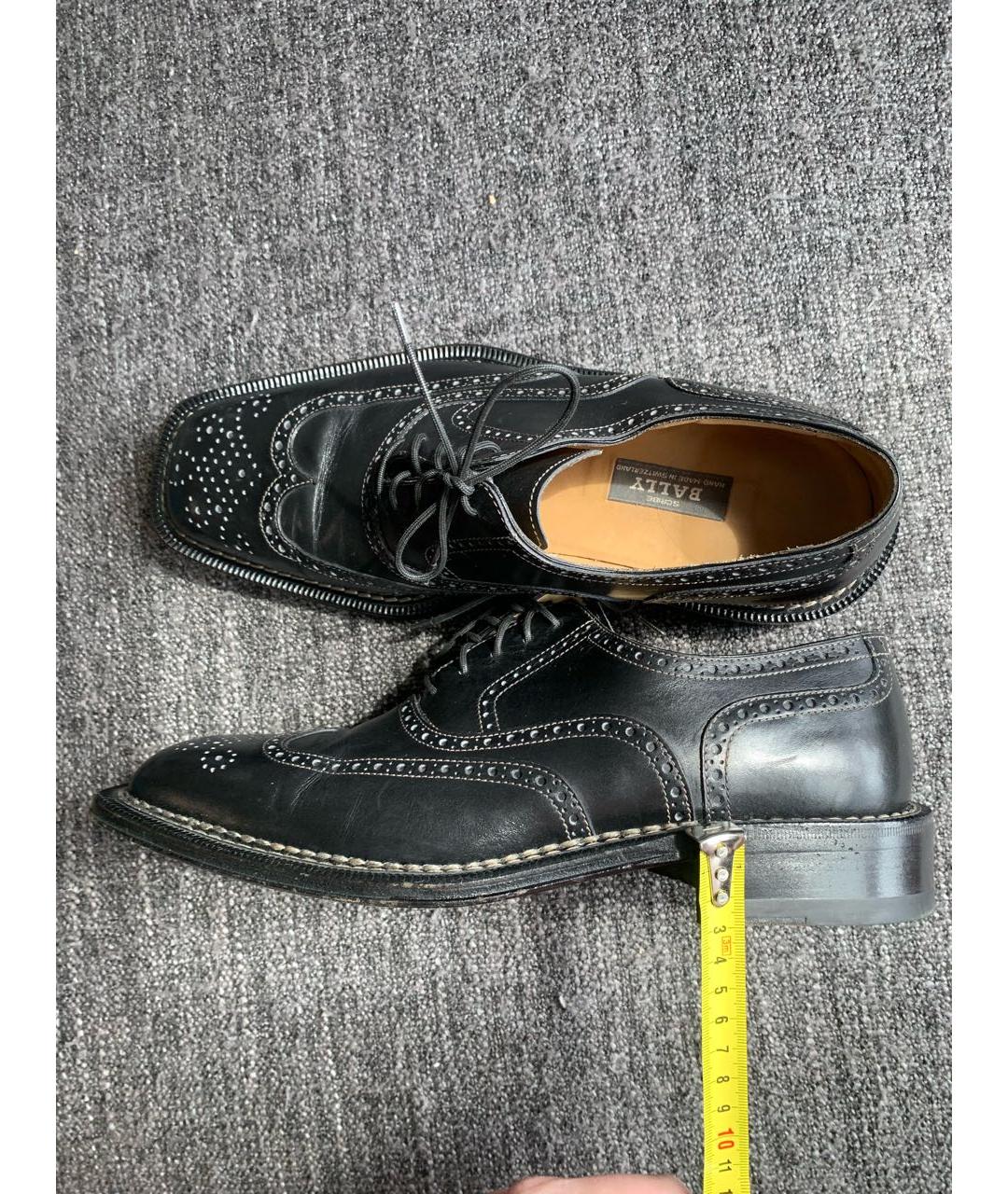 BALLY Черные кожаные туфли, фото 8