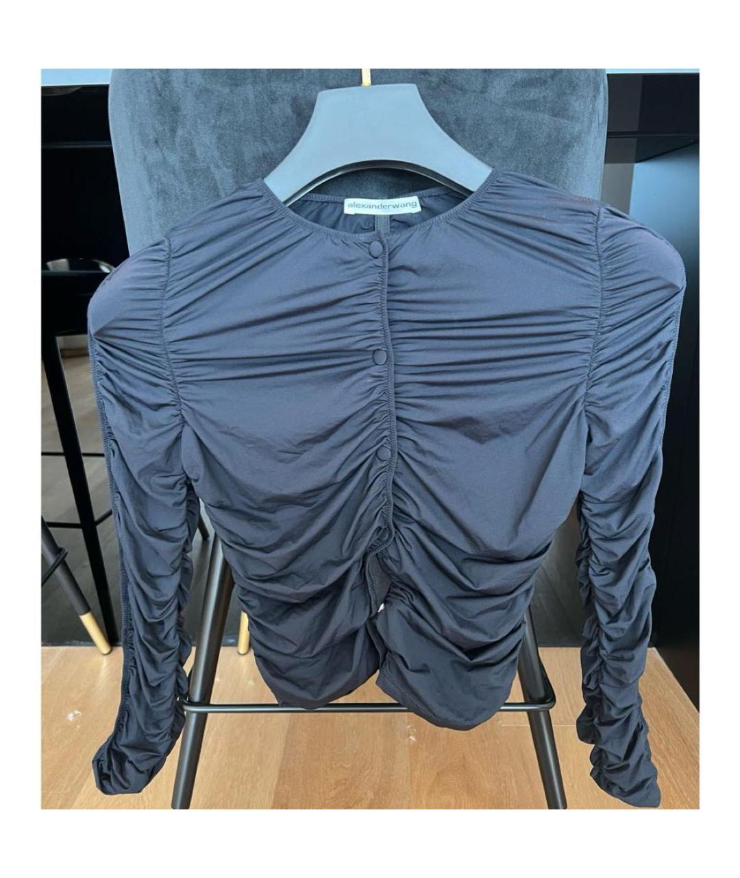 ALEXANDER WANG Темно-синий синтетический кардиган, фото 3