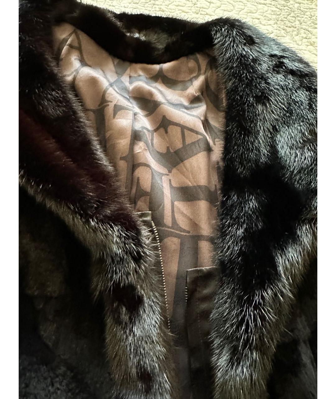VALENTINO Черная меховая шуба, фото 2