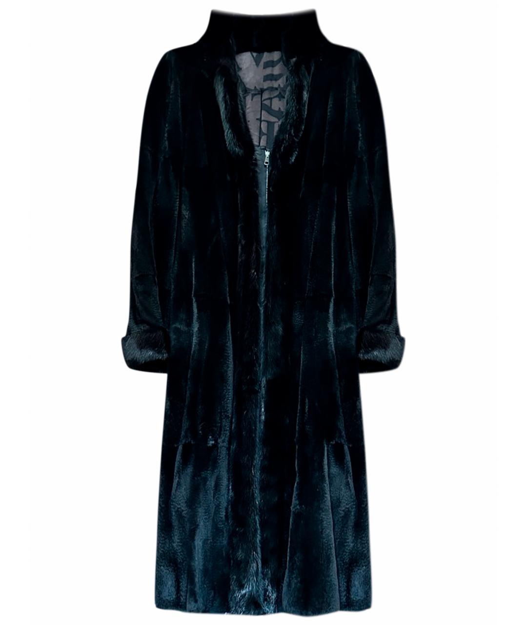VALENTINO Черная меховая шуба, фото 1