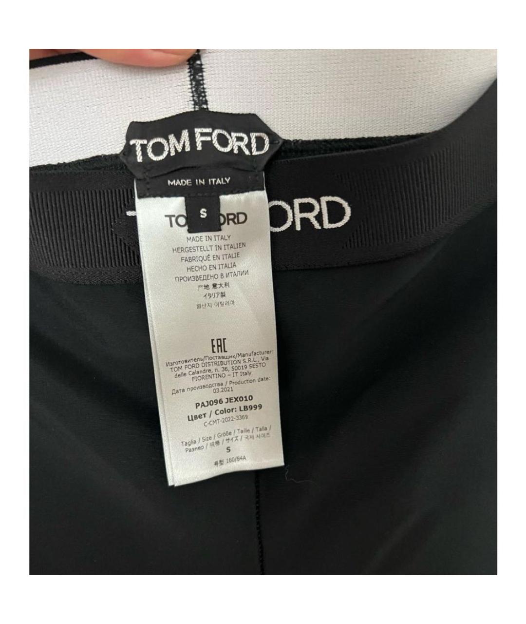 TOM FORD Черные леггинсы и велосипедки, фото 3
