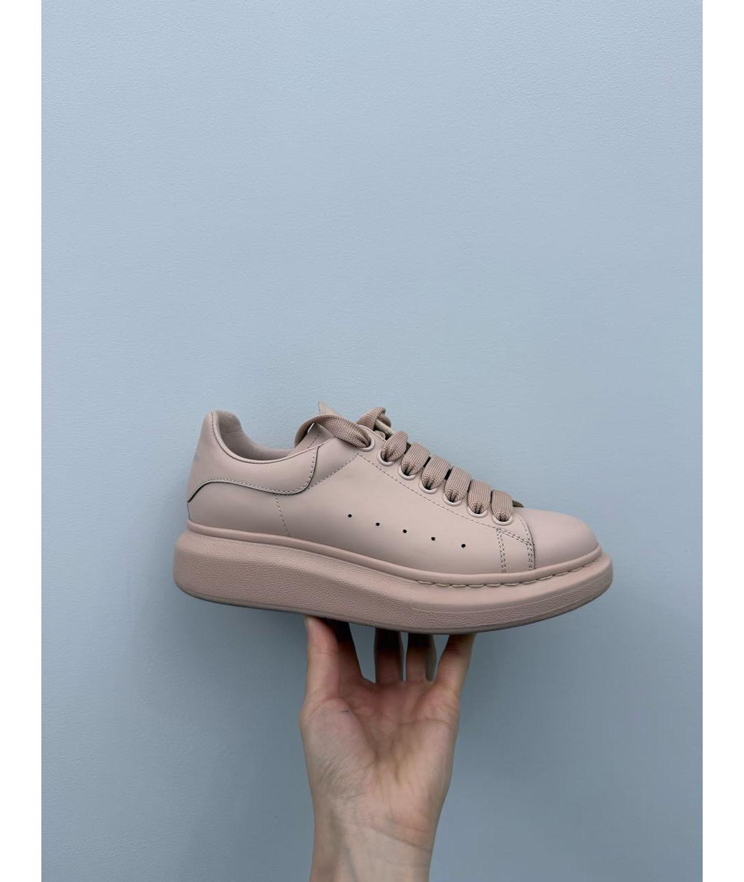 ALEXANDER MCQUEEN Розовые кожаные кеды, фото 8