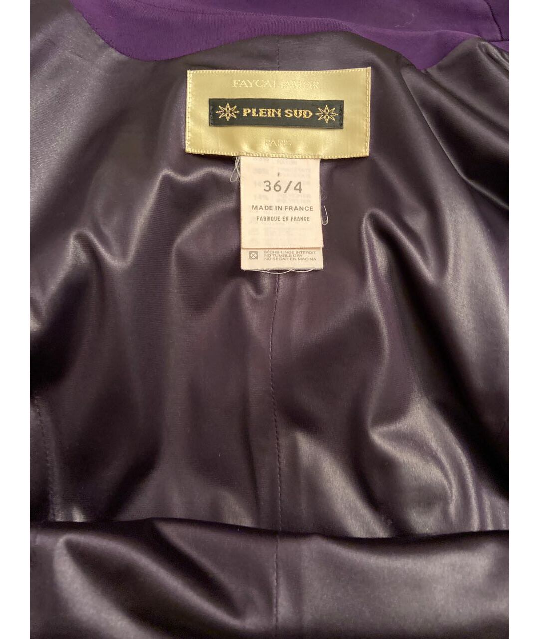 PLEIN SUD Фиолетовый жакет/пиджак, фото 6