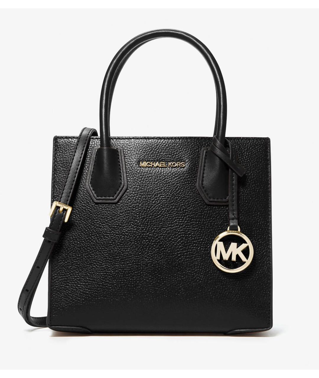 MICHAEL KORS Черная кожаная сумка тоут, фото 5