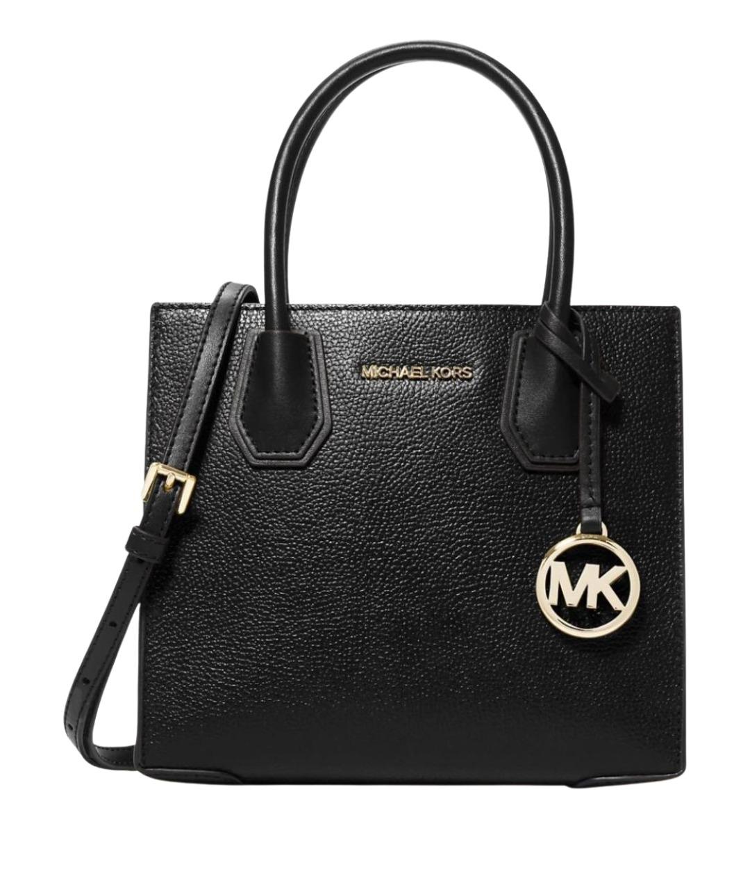 MICHAEL KORS Черная кожаная сумка тоут, фото 1