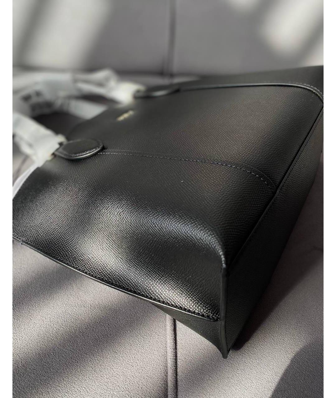 FURLA Черная кожаная сумка тоут, фото 4