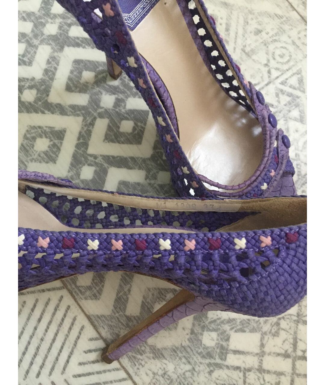 CHRISTIAN DIOR PRE-OWNED Фиолетовые туфли из экзотической кожи, фото 4