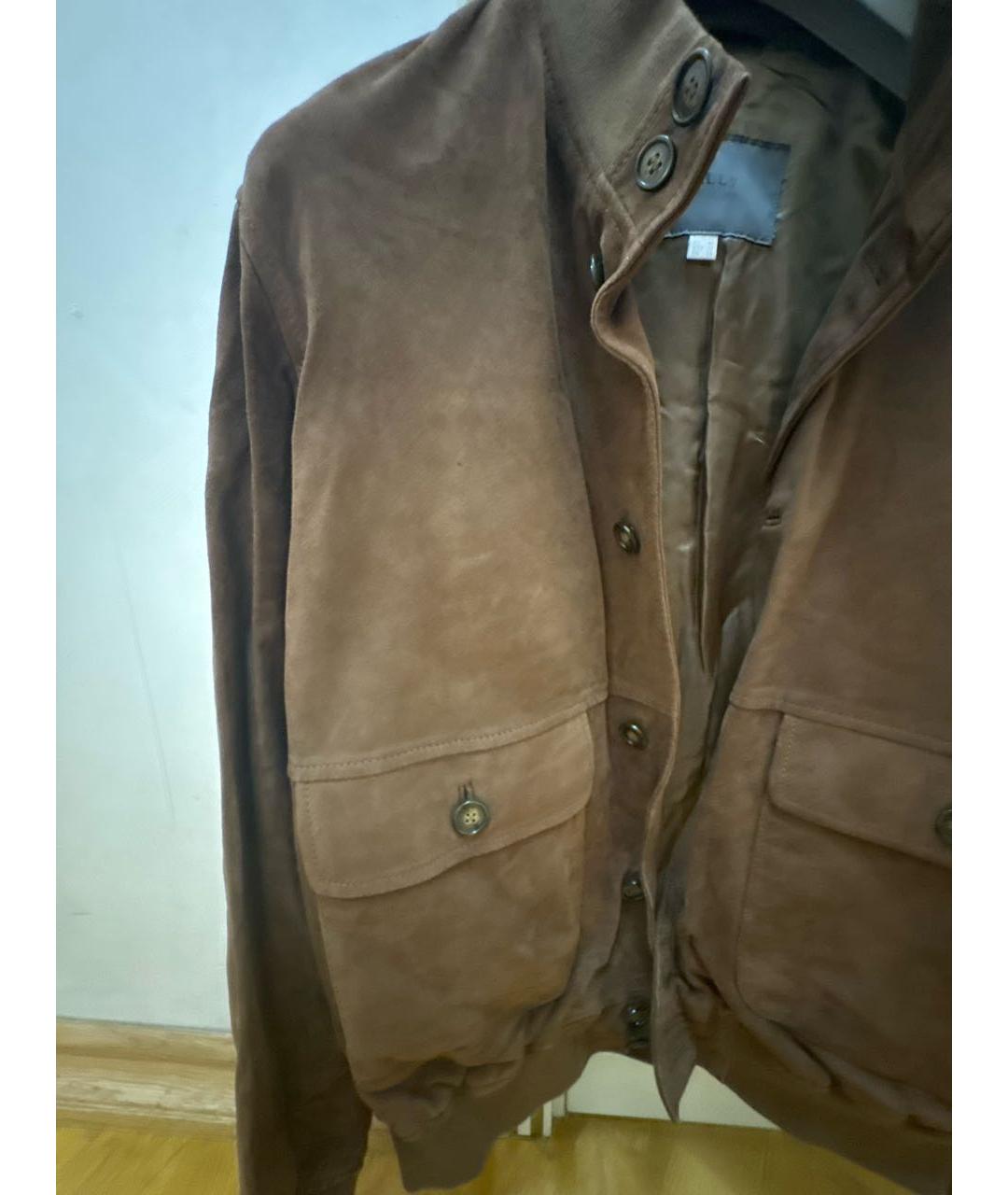BALLY Коричневая замшевая куртка, фото 4