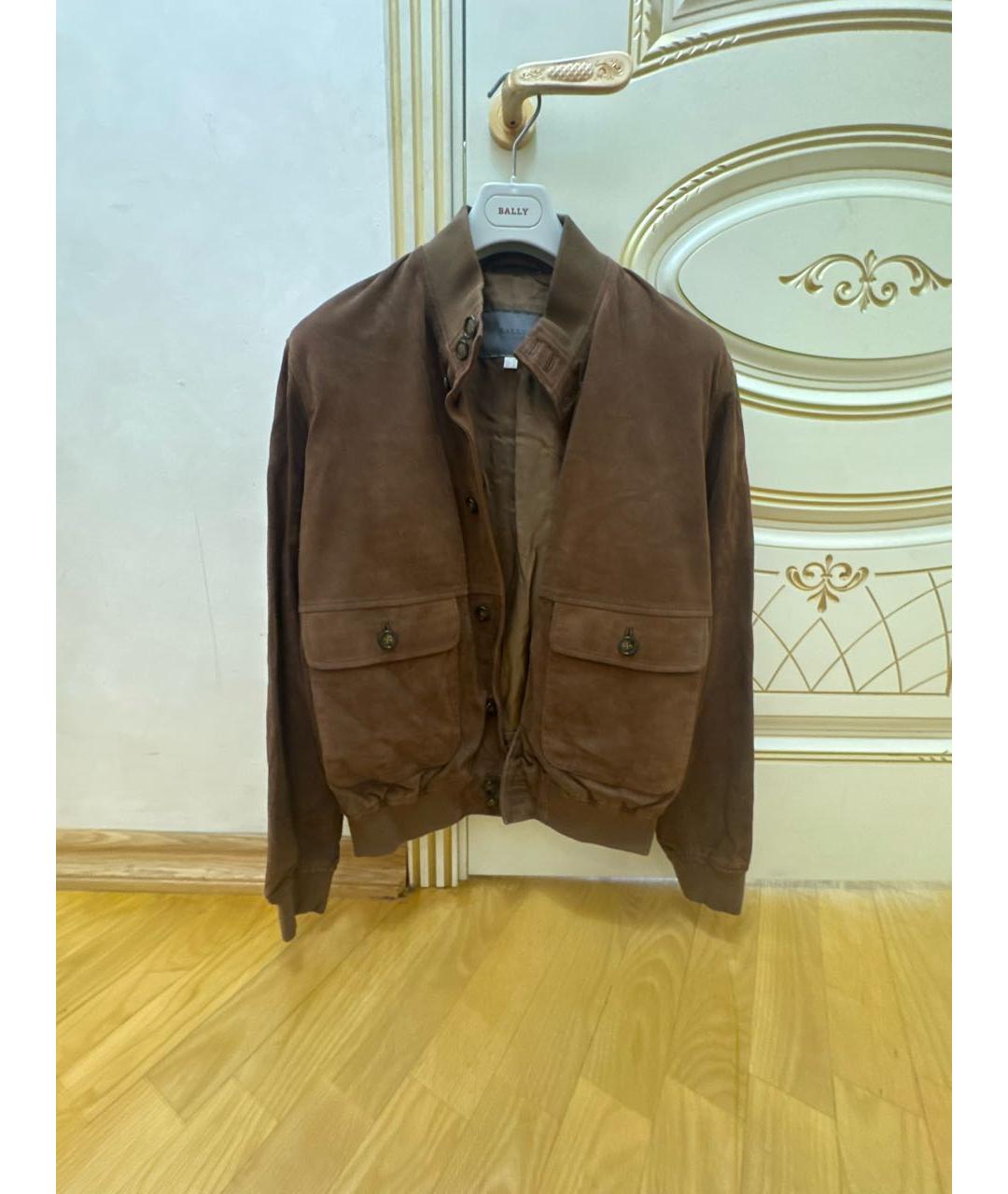 BALLY Коричневая замшевая куртка, фото 6