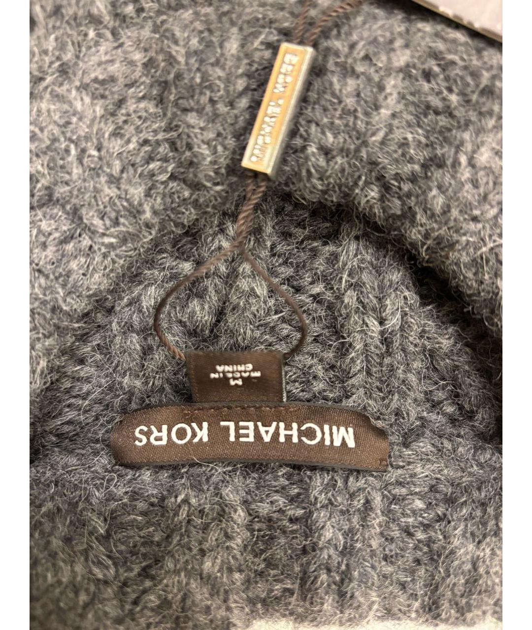 MICHAEL KORS Антрацитовый шерстяной джемпер / свитер, фото 5