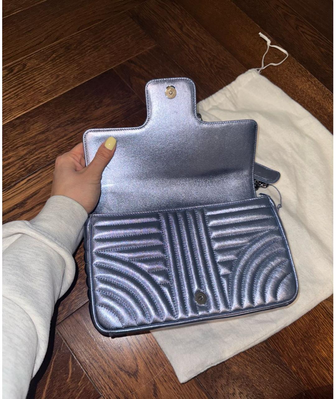 PRADA Голубая кожаная сумка через плечо, фото 5